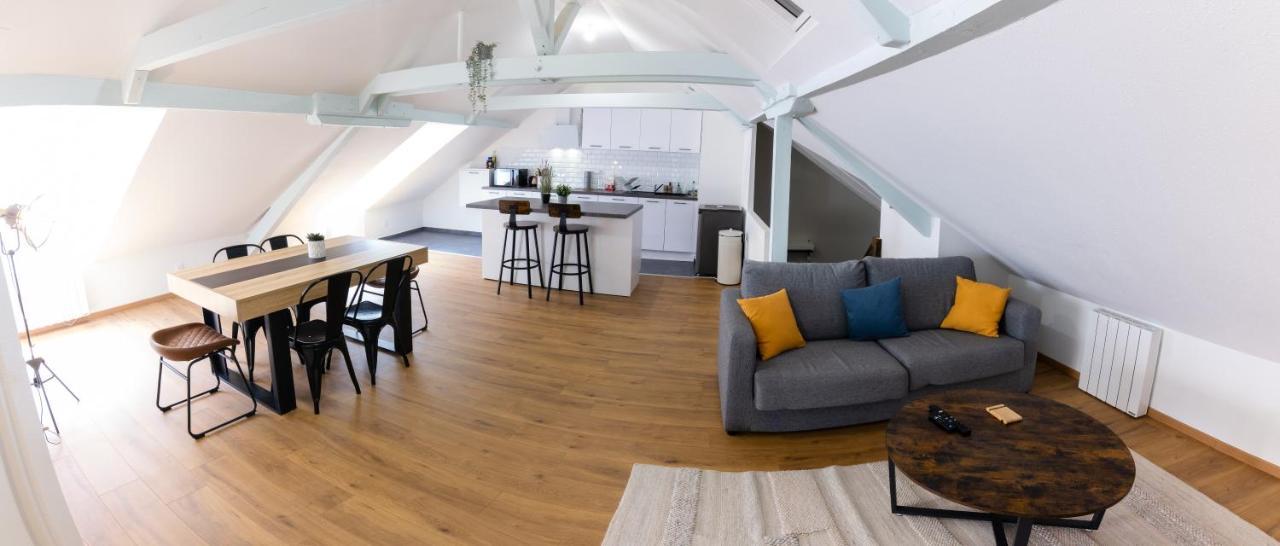 Appartement Atypique Proche Gare/ Dans L'Hyper-Centre Spacieux Pour 6P Au Coeur De Mulhouse Esterno foto